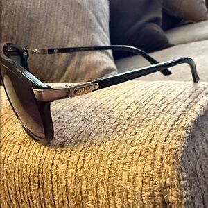 Gucci Black and Silver Men's Sunglasses